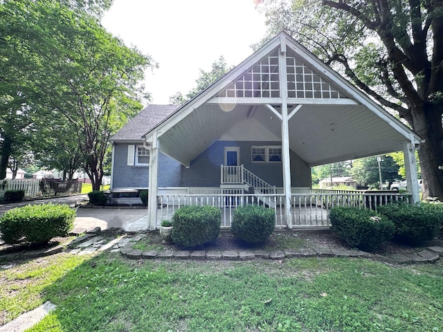 582 N 4th Ave, Piggott, AR 72454 - back of property with stairs