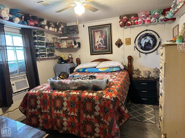 2201 Pyburn Ext, Pocahontas, AR 72455 - bedroom featuring dark wood-style floors and ceiling fan