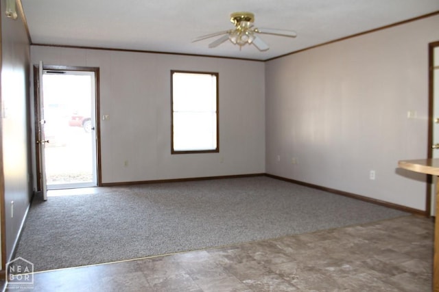 1805 Covey Dr, Jonesboro, AR 72404 - carpeted empty room with ceiling fan and baseboards