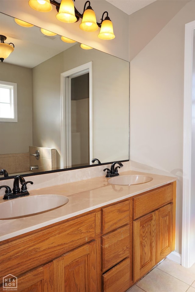1805 Covey Dr, Jonesboro, AR 72404 - bathroom featuring double vanity and tile patterned flooring