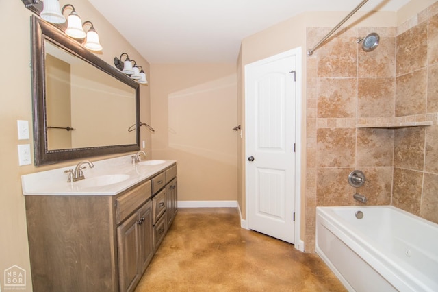 1805 Covey Dr, Jonesboro, AR 72404 - bathroom with double vanity and shower / tub combination