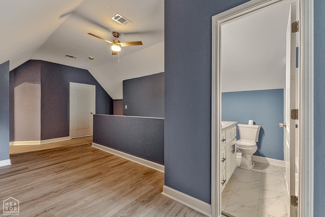 615 W Main St W, Trumann, AR 72472 - bonus room featuring a ceiling fan, vaulted ceiling, and baseboards