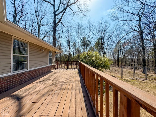 deck with fence
