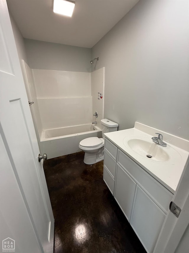 704 N Ozark St, Trumann, AR 72472 - bathroom with finished concrete flooring, vanity, and shower / bathtub combination