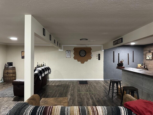 13534 Mc 8001, Yellville, AR 72687 - interior space with a textured wall, baseboards, wood finished floors, and a textured ceiling