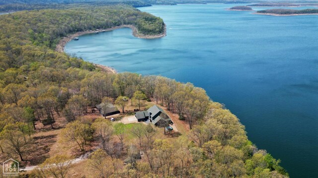 13534 Mc 8001, Yellville, AR 72687 - drone / aerial view with a water view and a view of trees