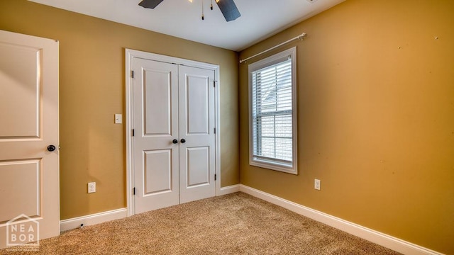 509 Wiregrass Way, Jonesboro, AR 72405 - unfurnished bedroom featuring carpet flooring, a closet, and ceiling fan