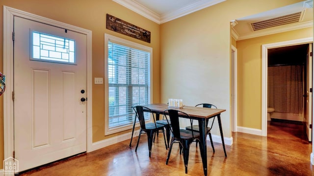 509 Wiregrass Way, Jonesboro, AR 72405 - foyer entrance with concrete floors and ornamental molding