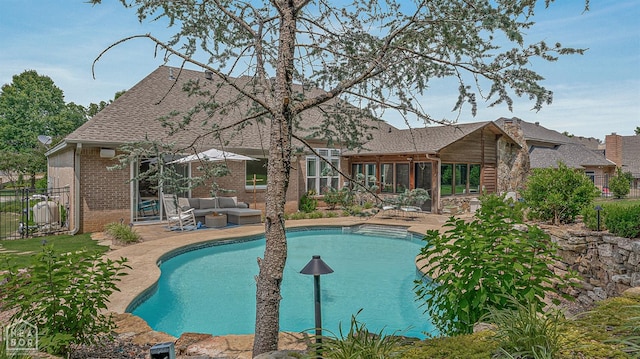 3821 Pebble Beach Dr, Jonesboro, AR 72404 - view of pool featuring a patio and outdoor lounge area
