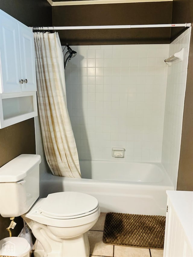 2804 Ivy Dr, Newport, AR 72112 - bathroom with toilet, shower / bath combo with shower curtain, and tile patterned flooring