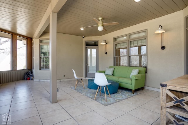 view of sunroom