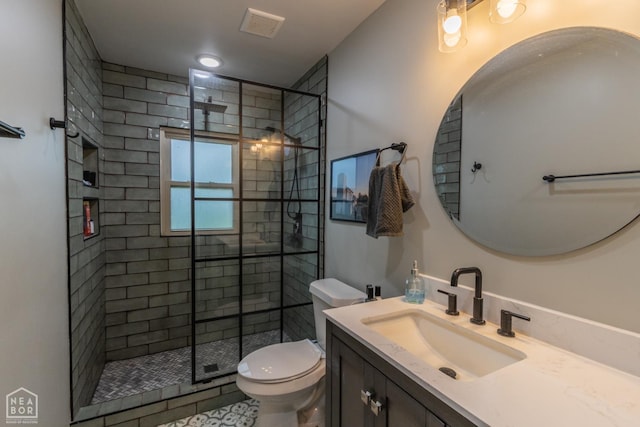 18020 Butterfly Rd, Harrisburg, AR 72432 - full bathroom featuring vanity and a shower stall