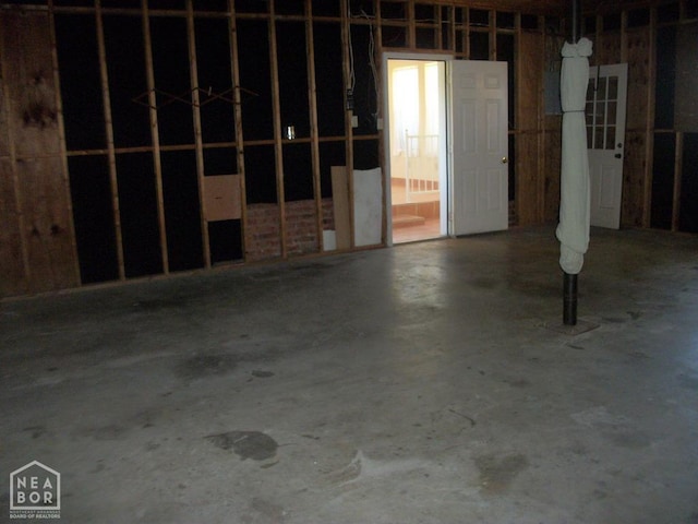 view of below grade area