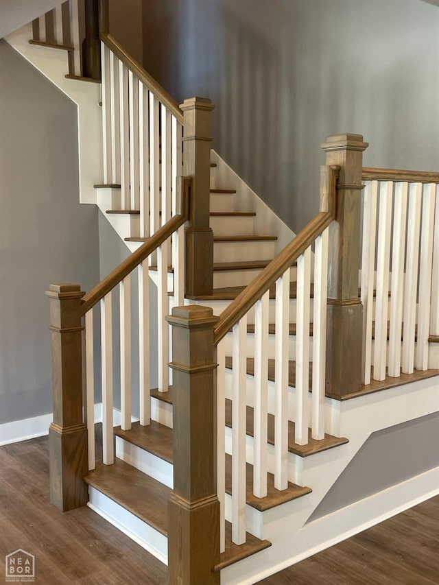 3502 Burdyshaw Dr Drive, Jonesboro, AR 72405 - stairway with wood finished floors and baseboards