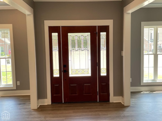 3502 Burdyshaw Dr Drive, Jonesboro, AR 72405 - foyer featuring a healthy amount of sunlight, wood finished floors, and baseboards