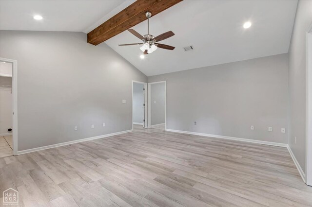 1104 Sandino Dr, Jonesboro, AR 72405 - unfurnished room with a ceiling fan, light wood finished floors, and recessed lighting