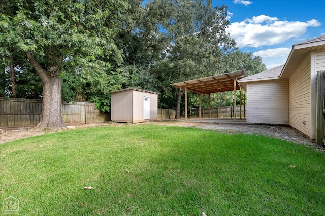 1104 Sandino Dr, Jonesboro, AR 72405 - fenced backyard featuring a storage unit and a pergola