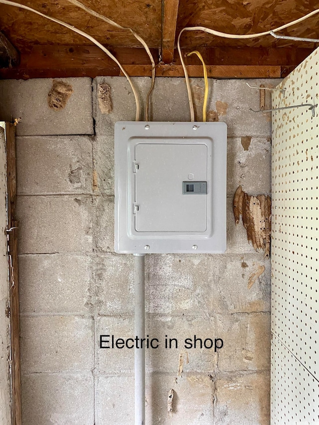 utility room with electric panel