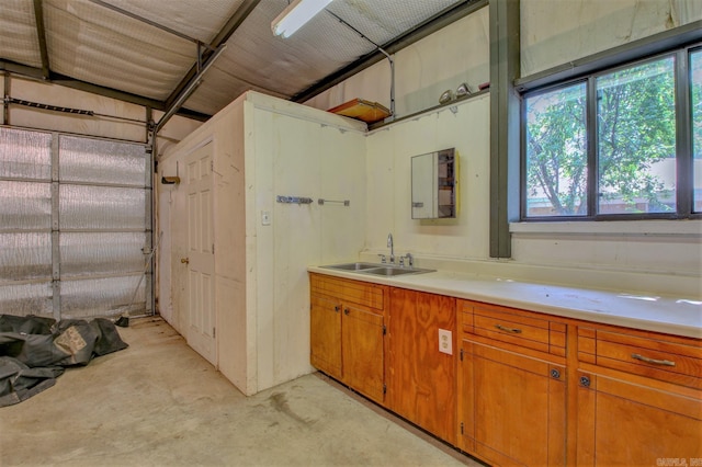 garage featuring sink