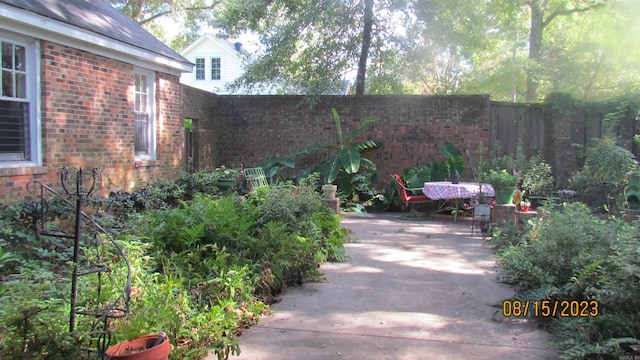 exterior space with a patio