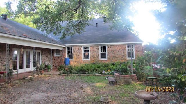 exterior space with french doors