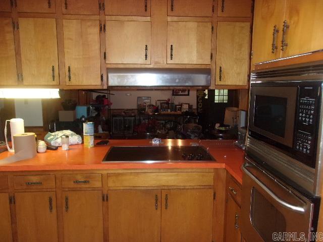 kitchen with black appliances