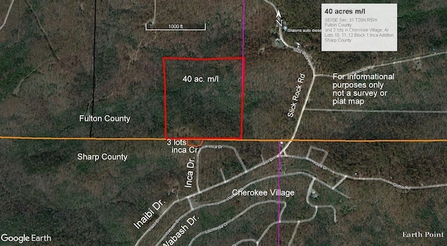 XX Inca Cir, Cherokee Village AR, 72529 land for sale