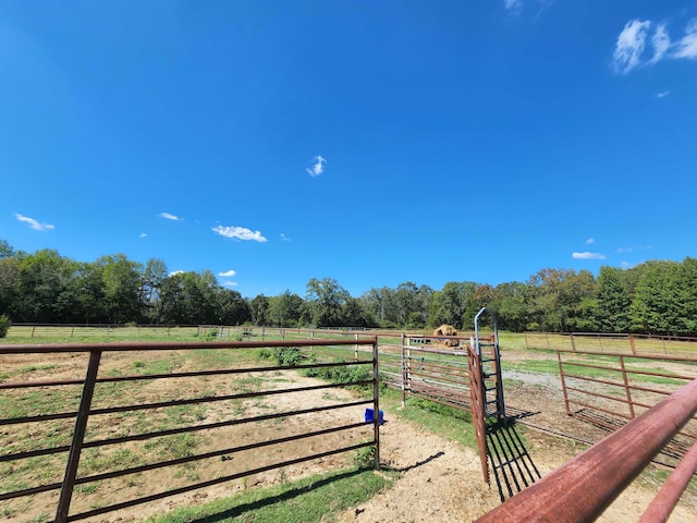 view of gate featuring a rural view