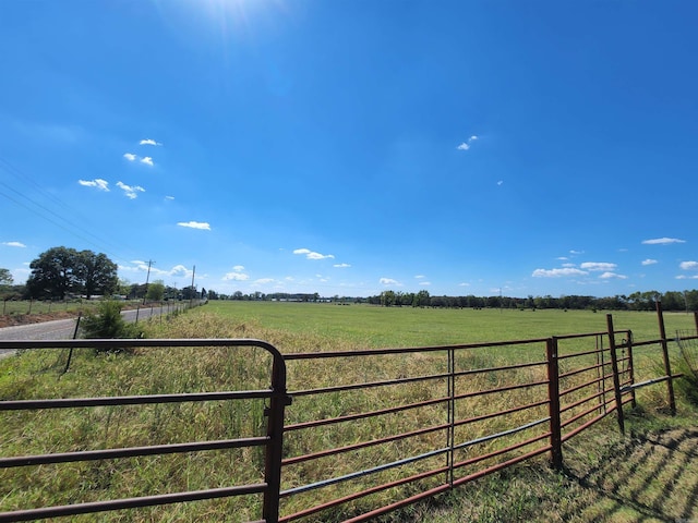 view of yard featuring a rural view