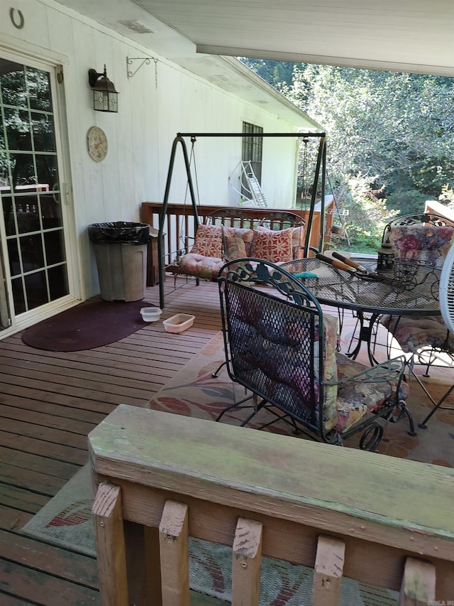 view of wooden terrace