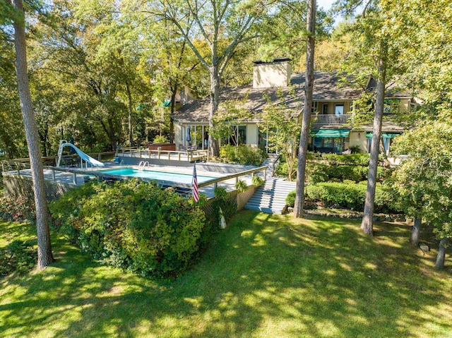 view of yard with a patio area