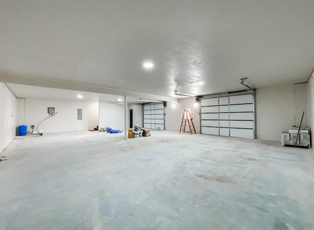 garage featuring electric panel