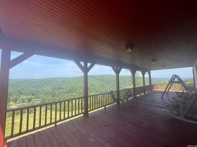 view of wooden terrace