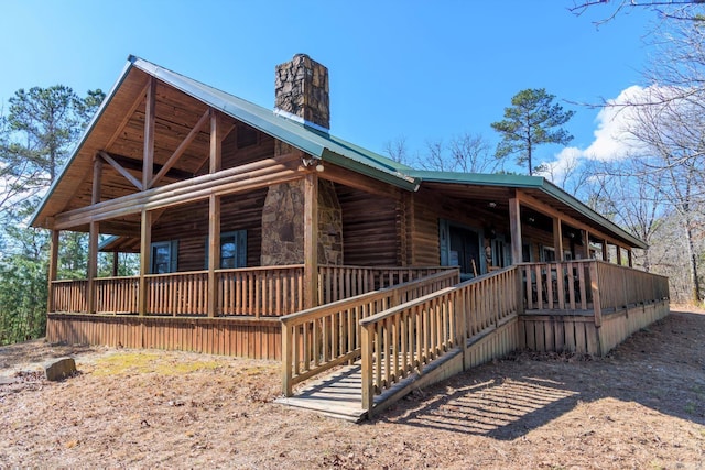 exterior space with a porch