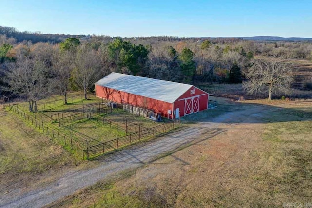 bird's eye view featuring a rural view