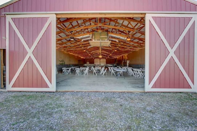 view of horse barn