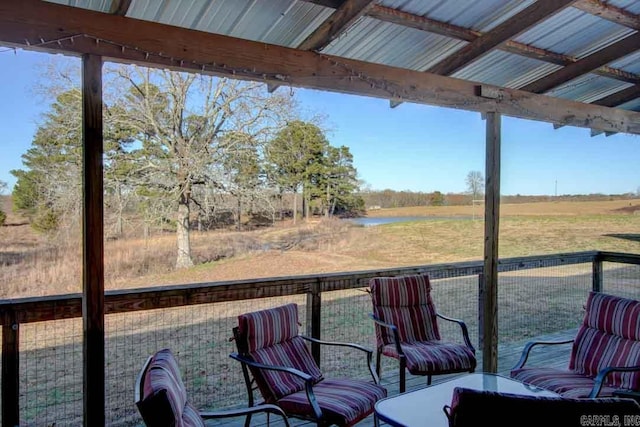 exterior space featuring a rural view