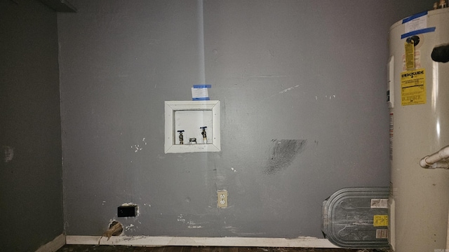 10085 James Dr, Havana, AR 72842 - interior space with gas water heater