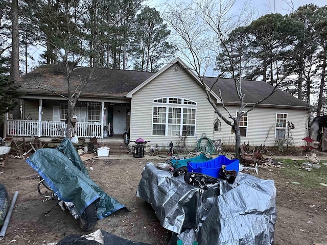 exterior space featuring covered porch