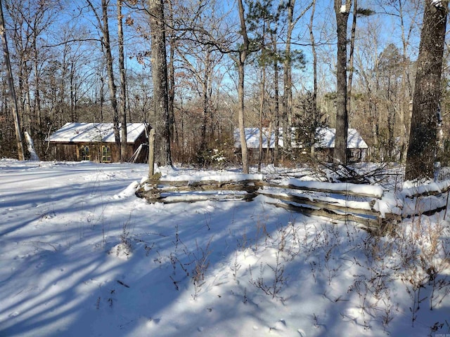 view of snowy yard