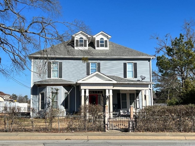 view of front of property with covered porch