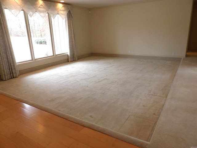 empty room featuring light hardwood / wood-style floors