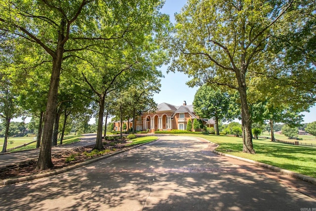 view of front of house with a front yard