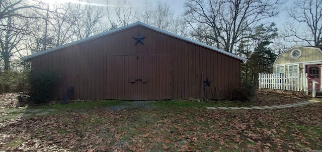 view of outdoor structure