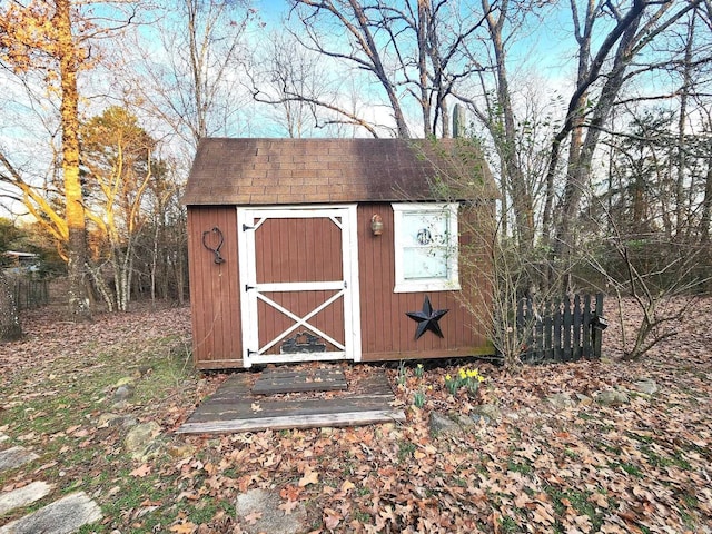 view of outdoor structure