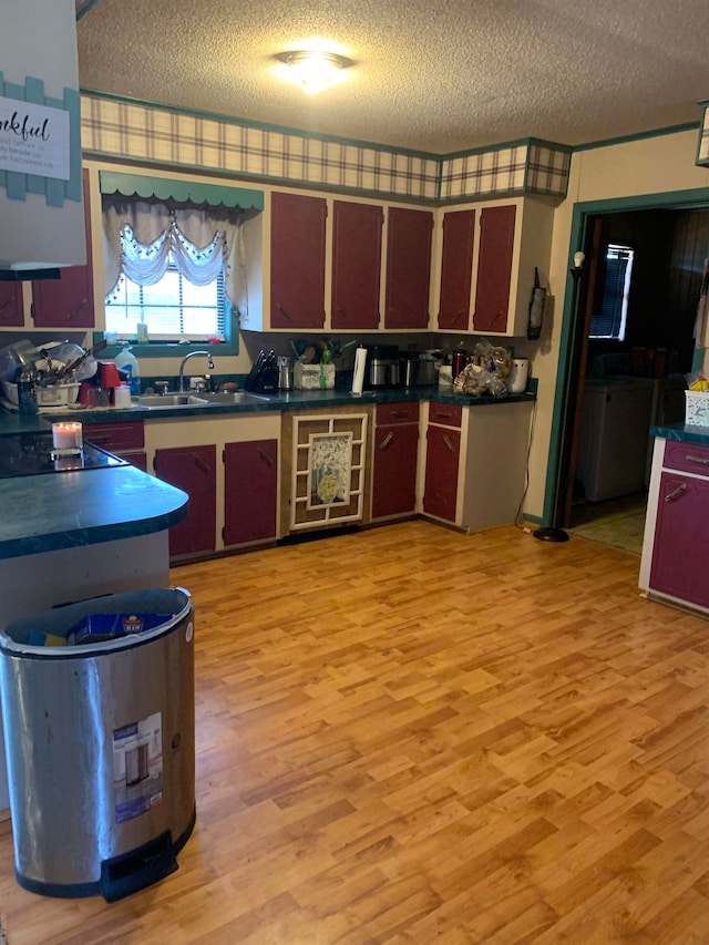 kitchen featuring wooden walls