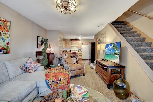 view of carpeted living room