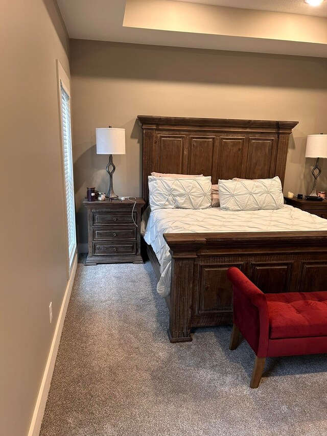 view of carpeted bedroom