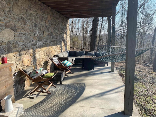 view of terrace with outdoor lounge area