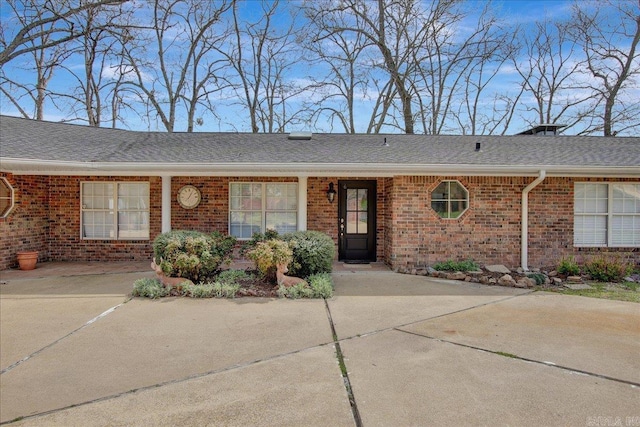 view of single story home